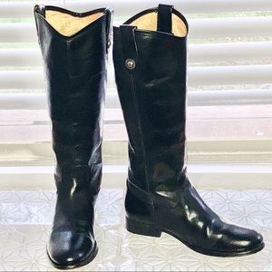 FRYE BOOTS MELISSA BUTTON 2 BLACK 7.5 B